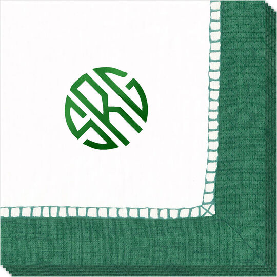 Emerald Border Caspari Napkins